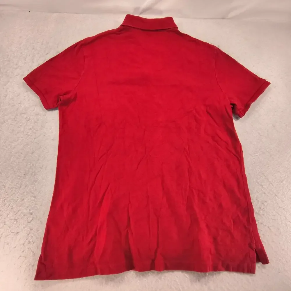 Polo Ralph Lauren Classic Fit Casual Collared Polo Shirt Mens Size Large L Red